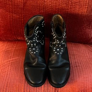 Isabel Marant Studded Cluster Black Leather